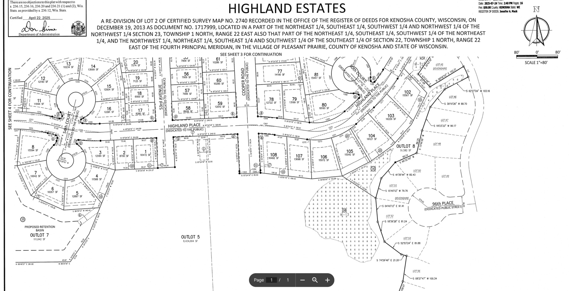 Lt 107 Highland Place, Pleasant Prairie, WI 53158