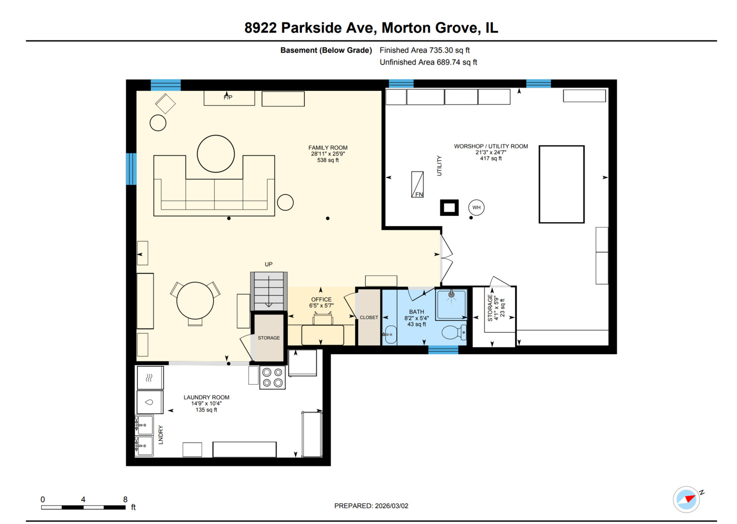 8922 PARKSIDE Avenue, Morton Grove, IL 60053