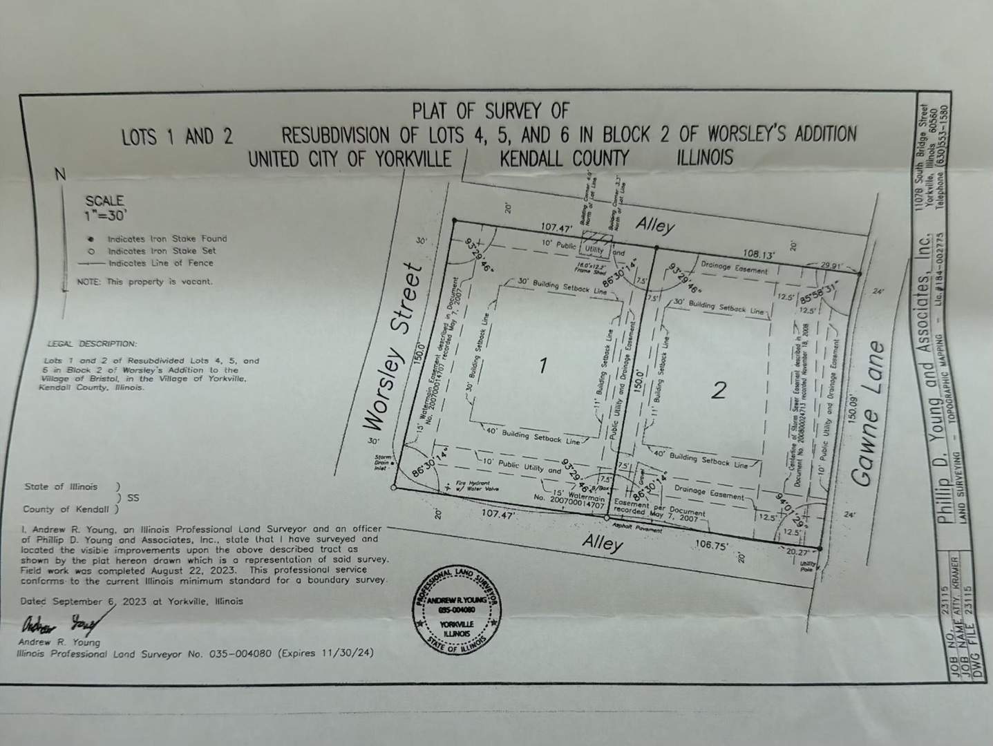 Lot 2 Worsley Lane, Yorkville, IL 60560