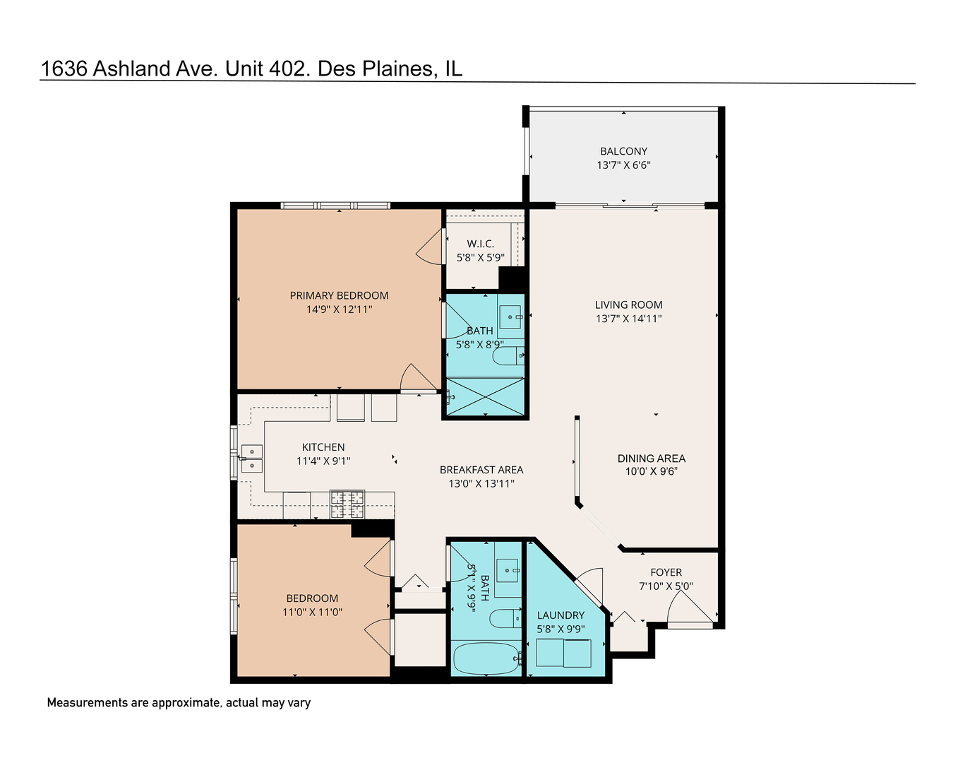 1636 Ashland Avenue #402, Des Plaines, IL 60016