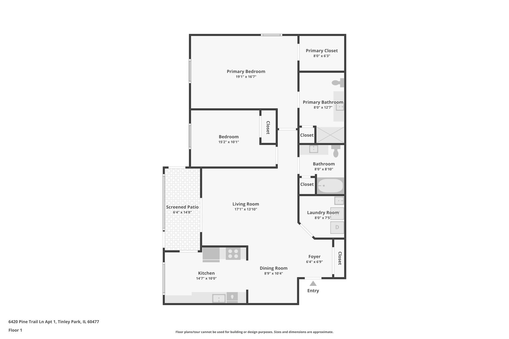 6420 Pine Trail Lane #1, Tinley Park, IL 60477