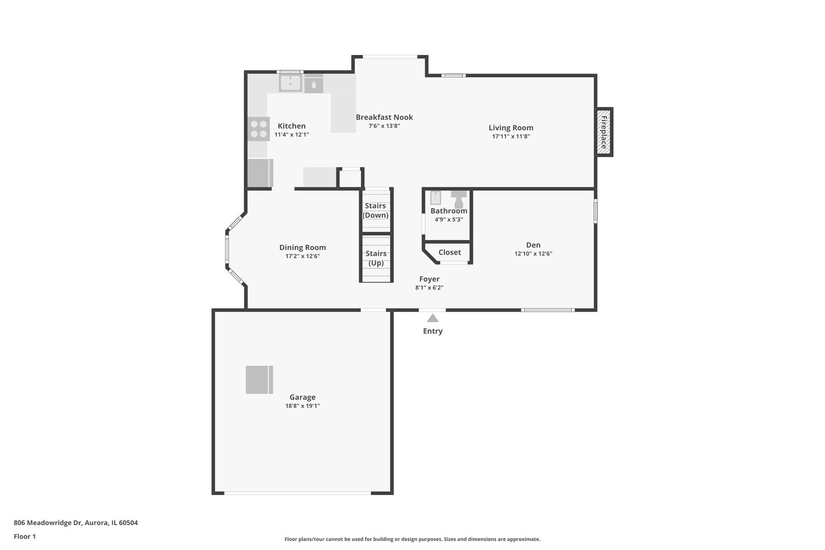 806 Meadowridge Drive, Aurora, IL 60504