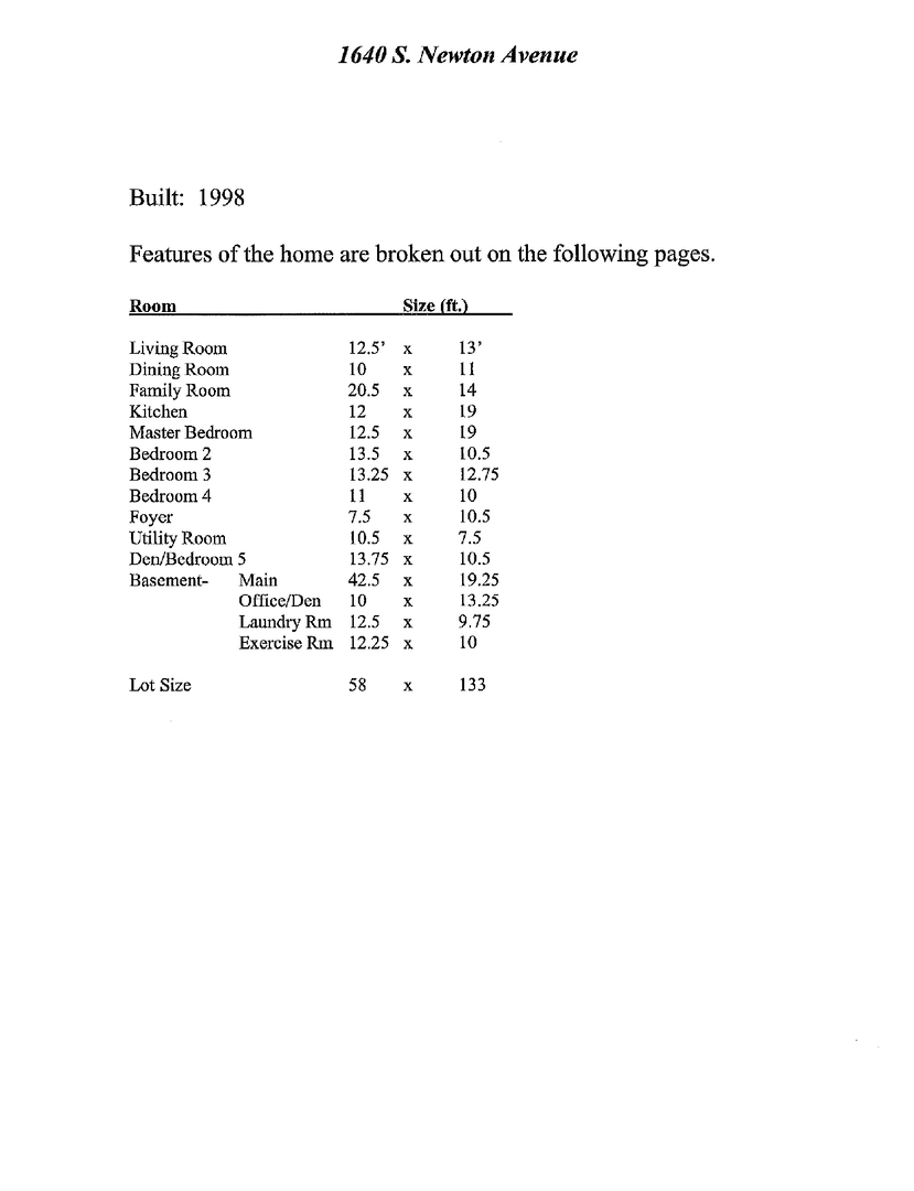 1640 S NEWTON Avenue, Park Ridge, IL 60068