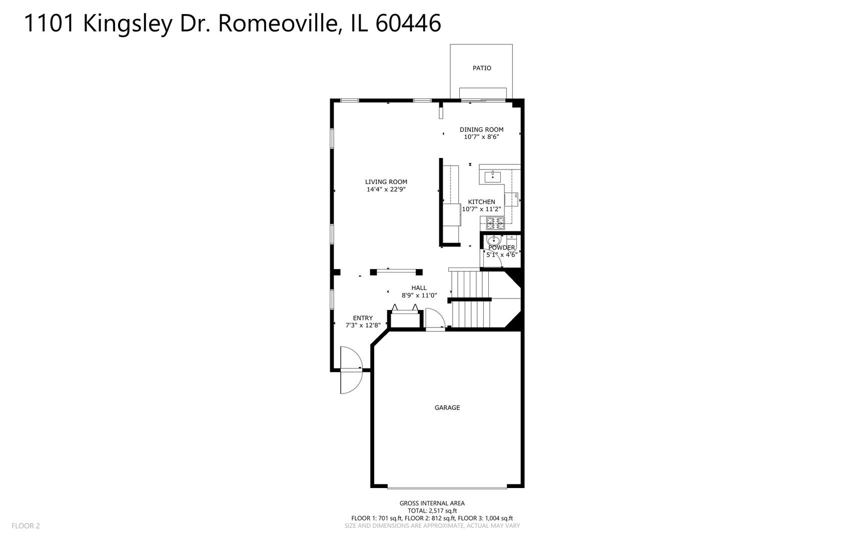 1101 Kingsley Drive #1, Romeoville, IL 60446