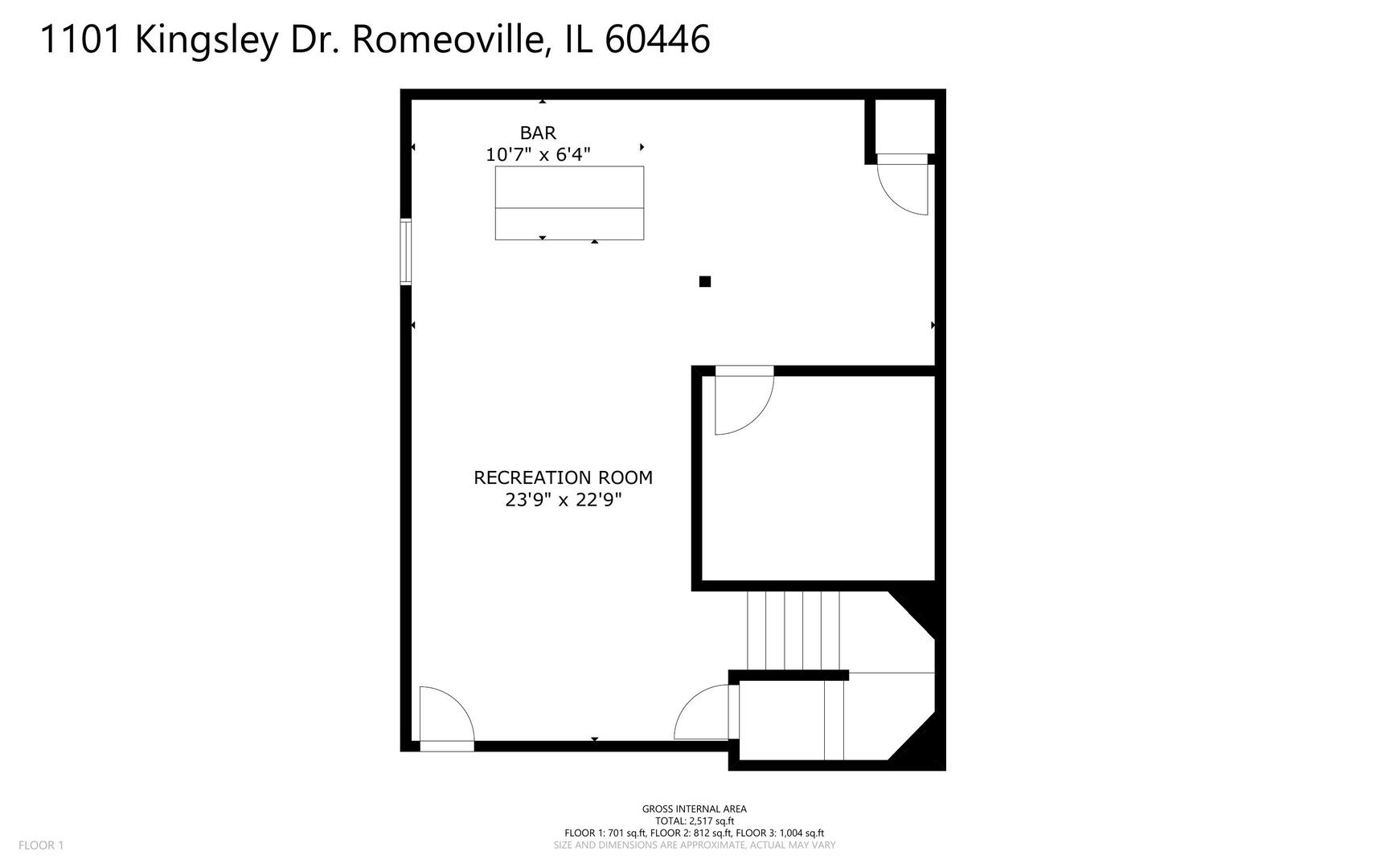 1101 Kingsley Drive #1, Romeoville, IL 60446