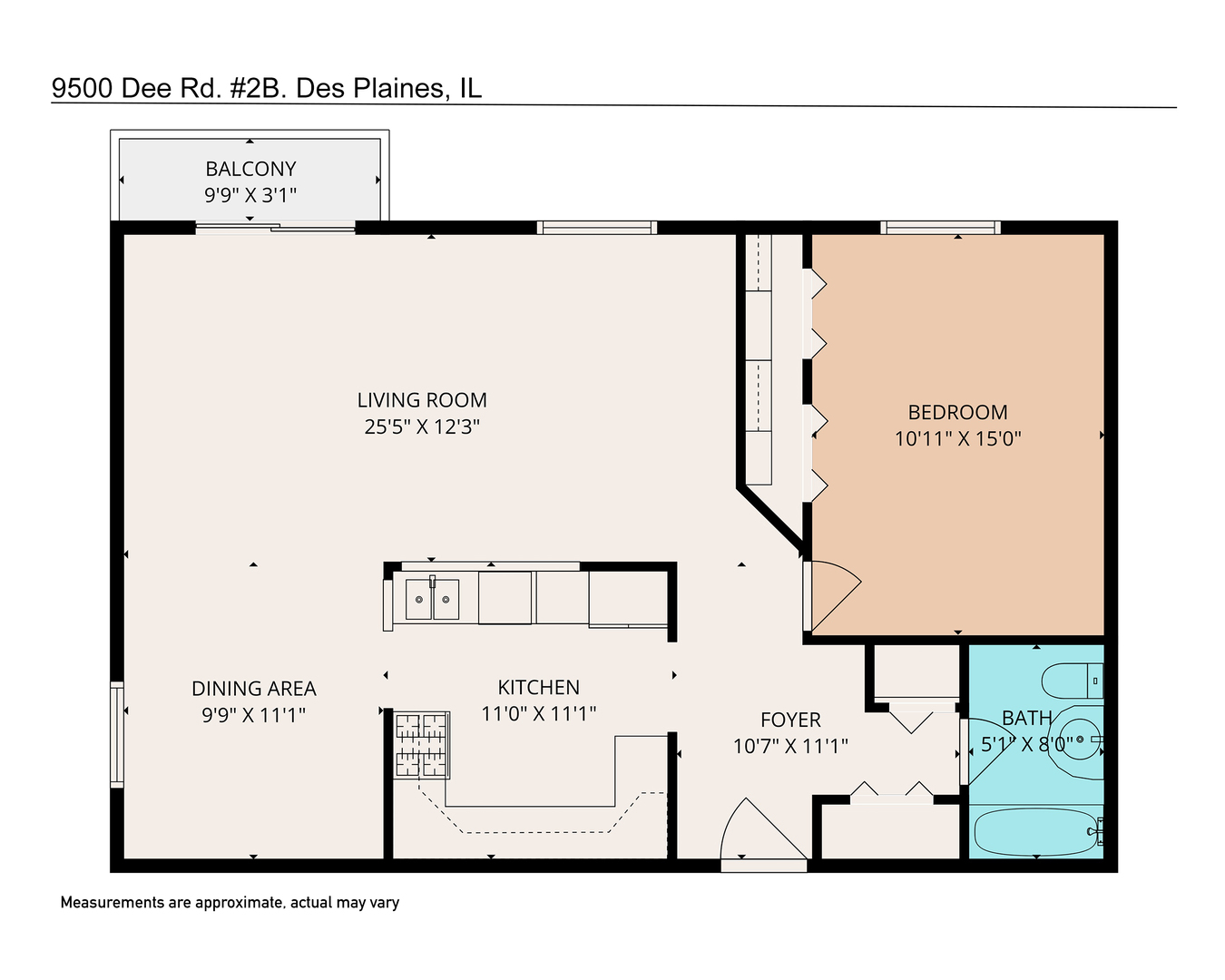 9500 Dee Road #202B, Des Plaines, IL 60016