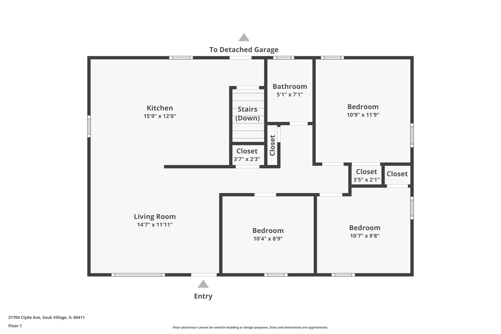 21704 CLYDE Avenue, Sauk Village, IL 60411