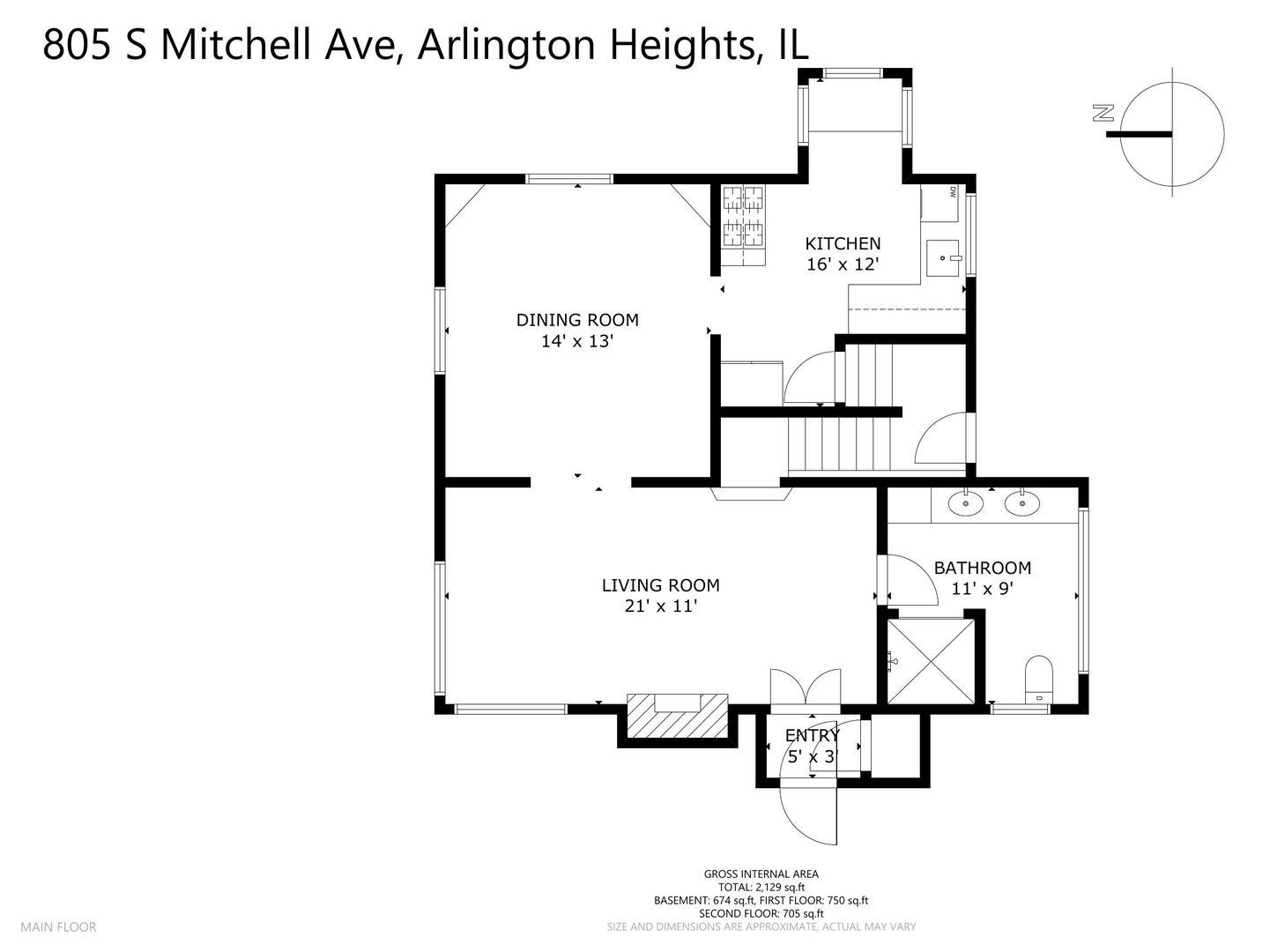 805 S Mitchell Avenue, Arlington Heights, IL 60005