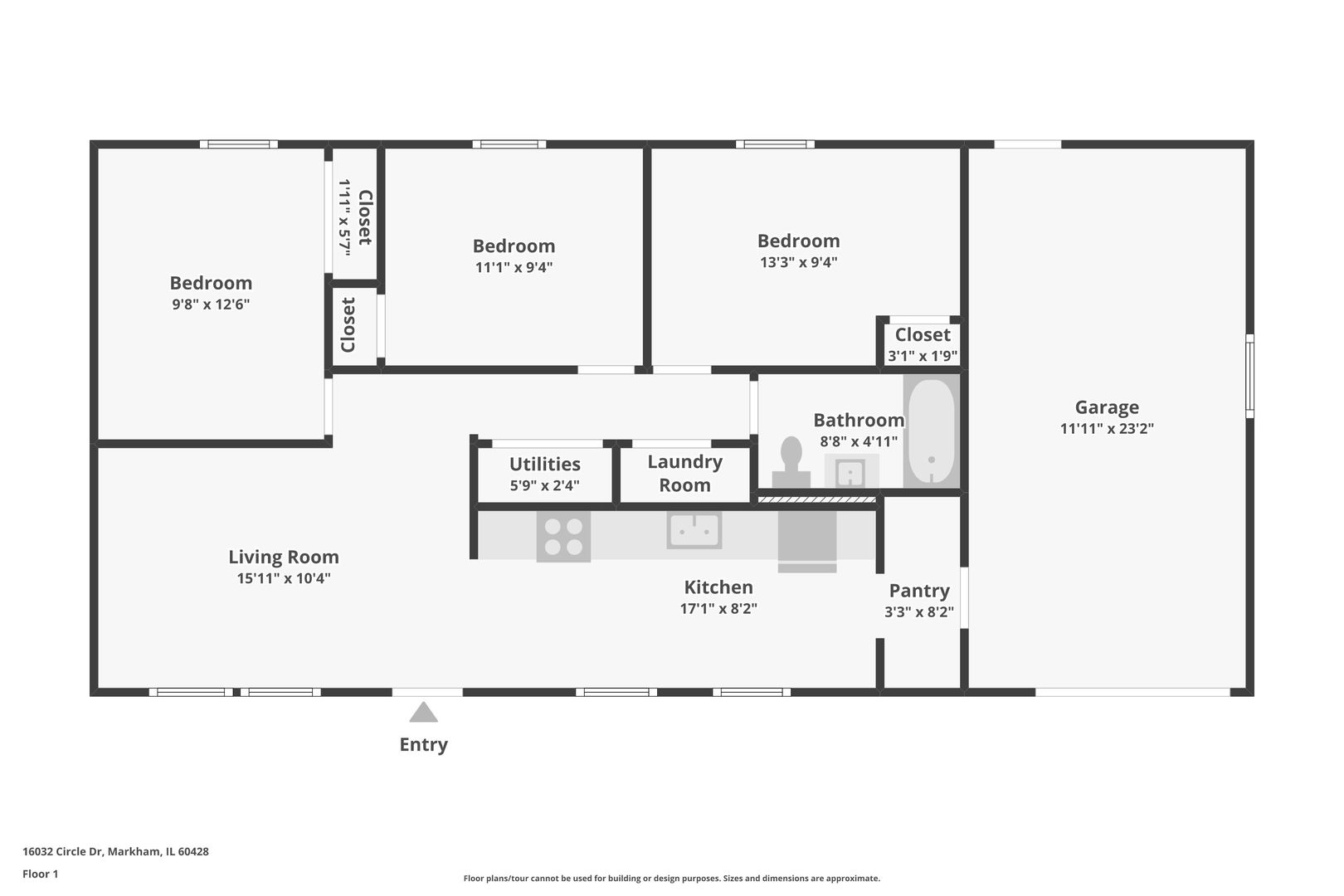 16032 Circle Drive, Markham, IL 60428