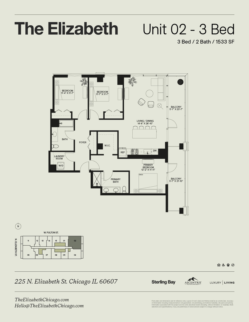 225 N Elizabeth Street #2502, Chicago, IL 60607